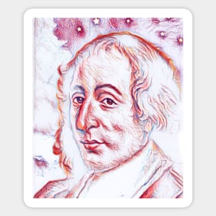 Blaise Pascal Portrait | Blaise Pascal Artwork | Line Art 4 Sticker